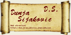 Dunja Šijaković vizit kartica